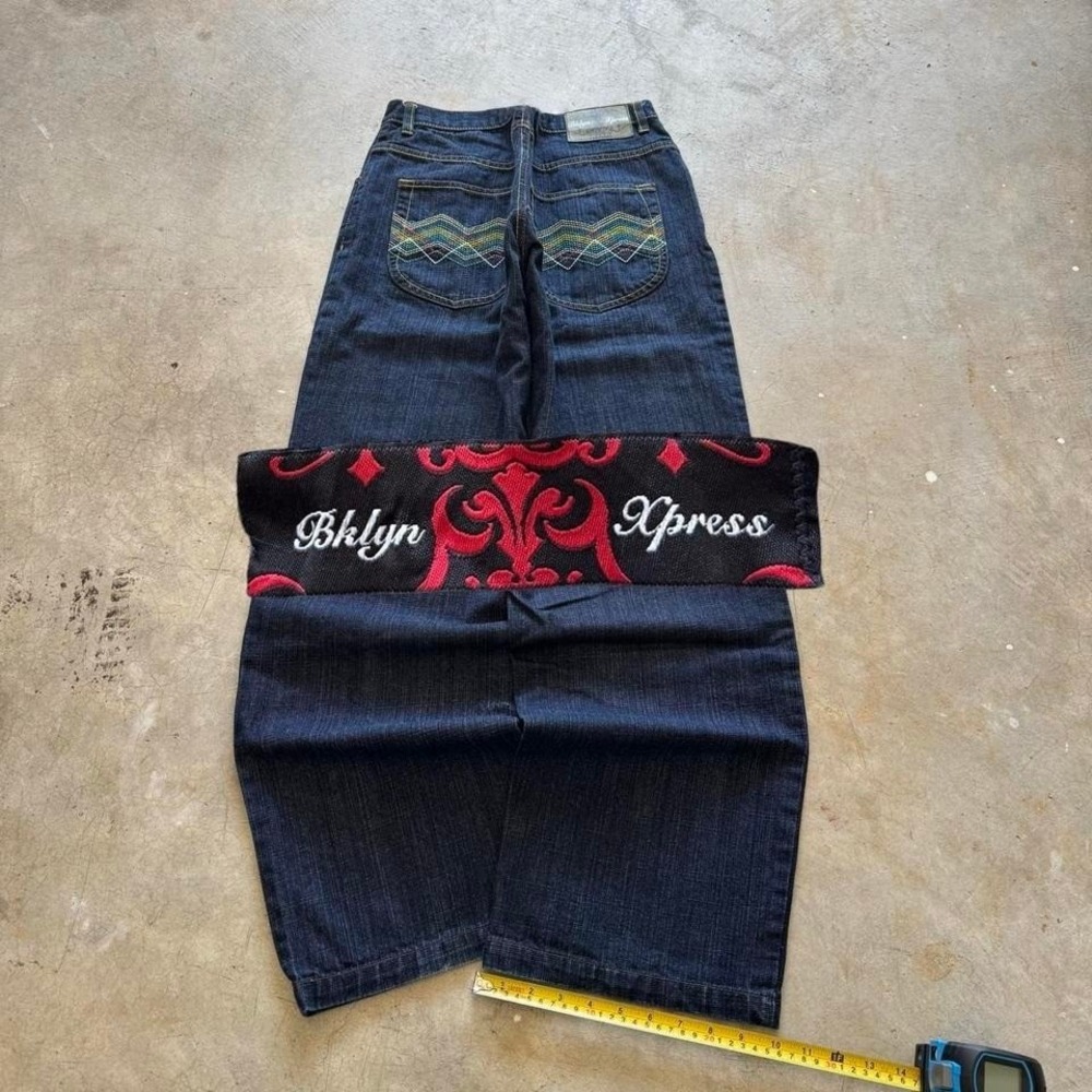 Baggy Brooklyn Xpress Wide Leg Southpole Styl Y2K Vintage Denim Jeans 38x32